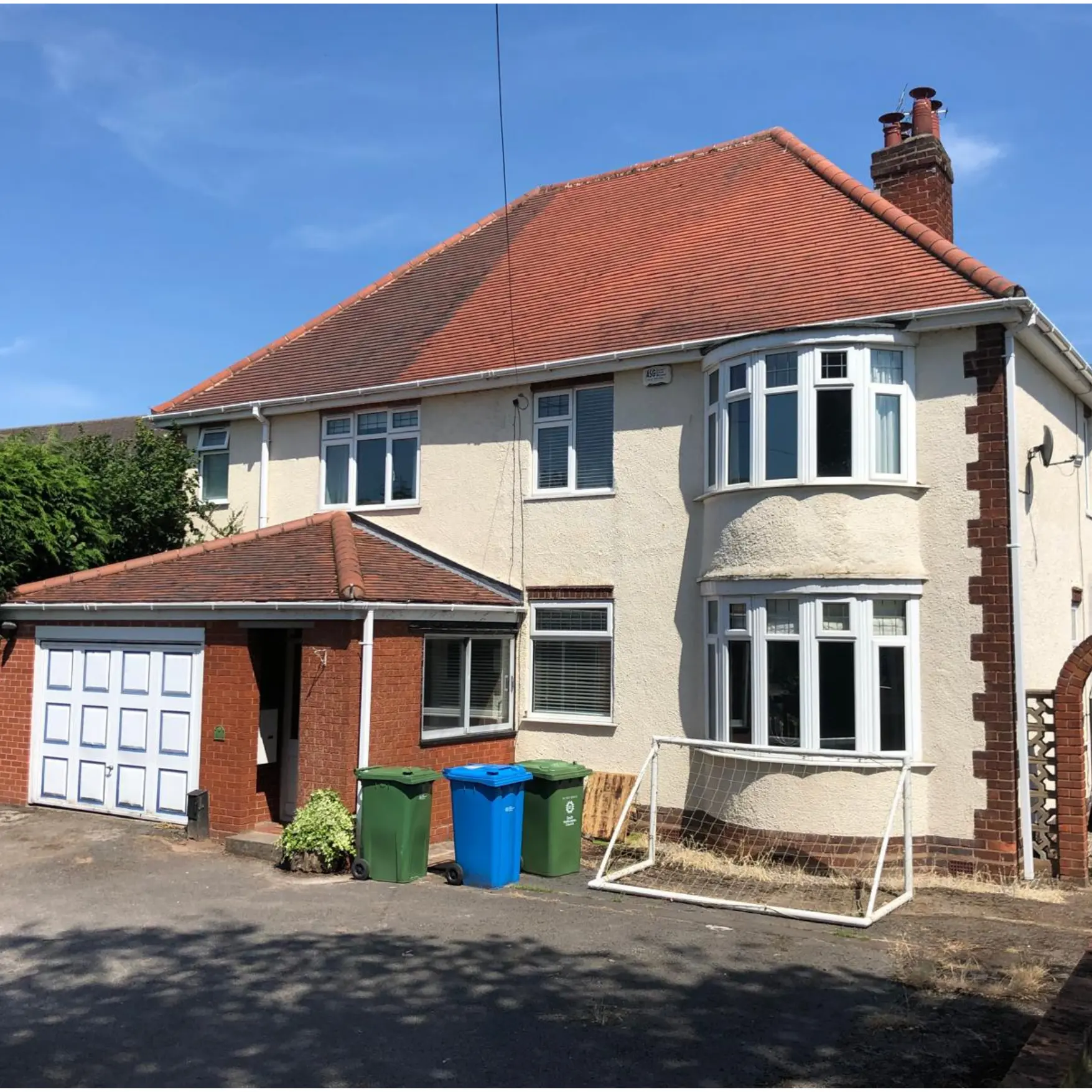 Rendered family home before a loft conversion and front extension in Penkridge